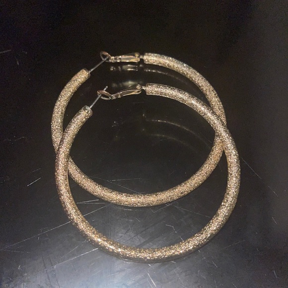 gold plated hoops - Picture 1 of 1